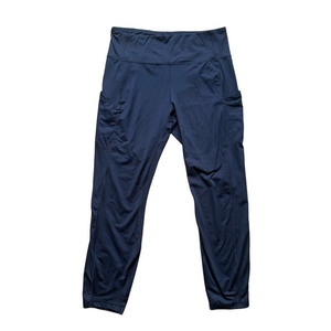 Scorpio Sol Navy Blue Leggings Elastic Waistband Side Pockets Women’s L